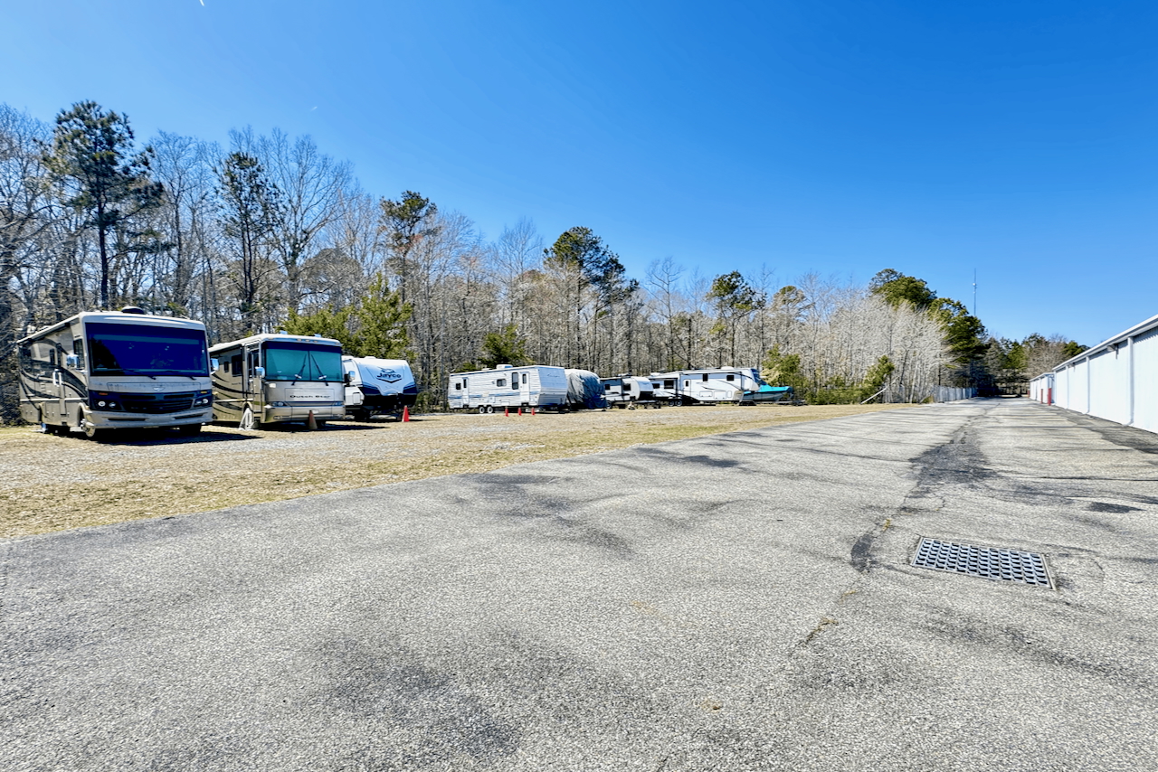 RV parking spaces available at Ocean City Self Storage in Bishopville